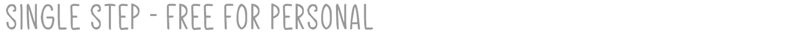 Single Step font preview